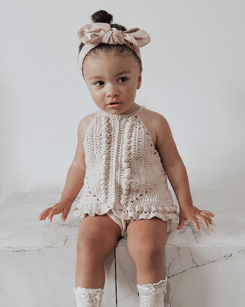 26S - Ziah Frill Bobble Crochet Top