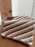Cream Cloud - Chunky Ziah Tunisian Blanket 26” x 25”