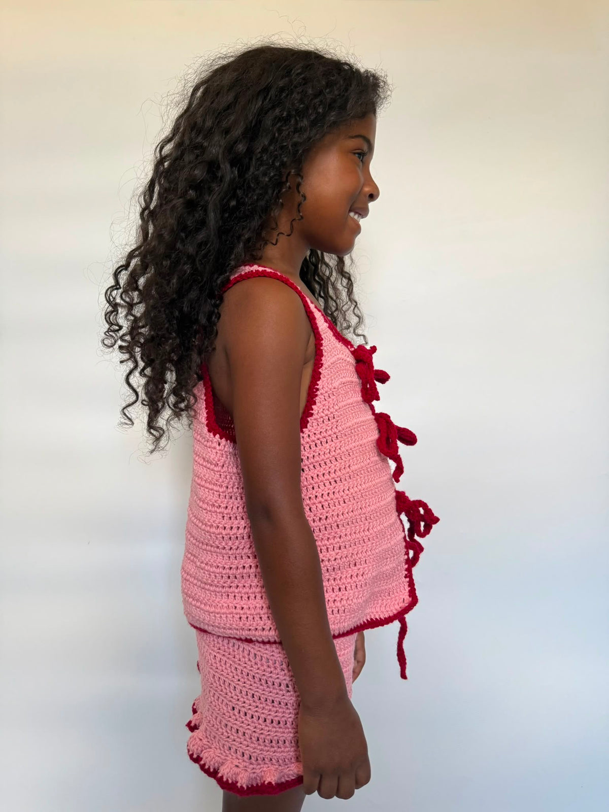 01 - Frills & Floral The Ziah Tie Frilly Hem Short & Top Set