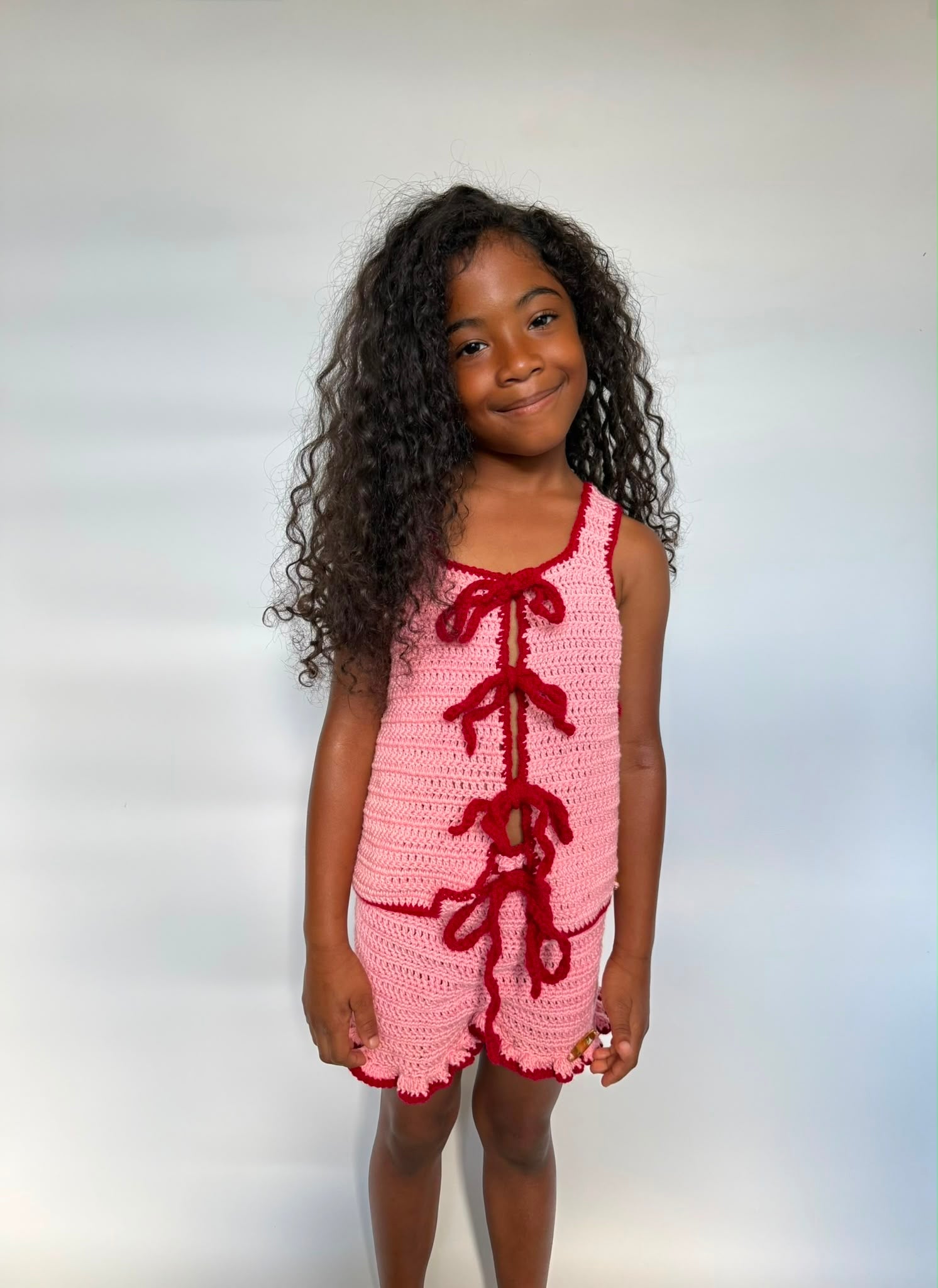 01 - Frills & Floral The Ziah Tie Frilly Hem Short & Top Set