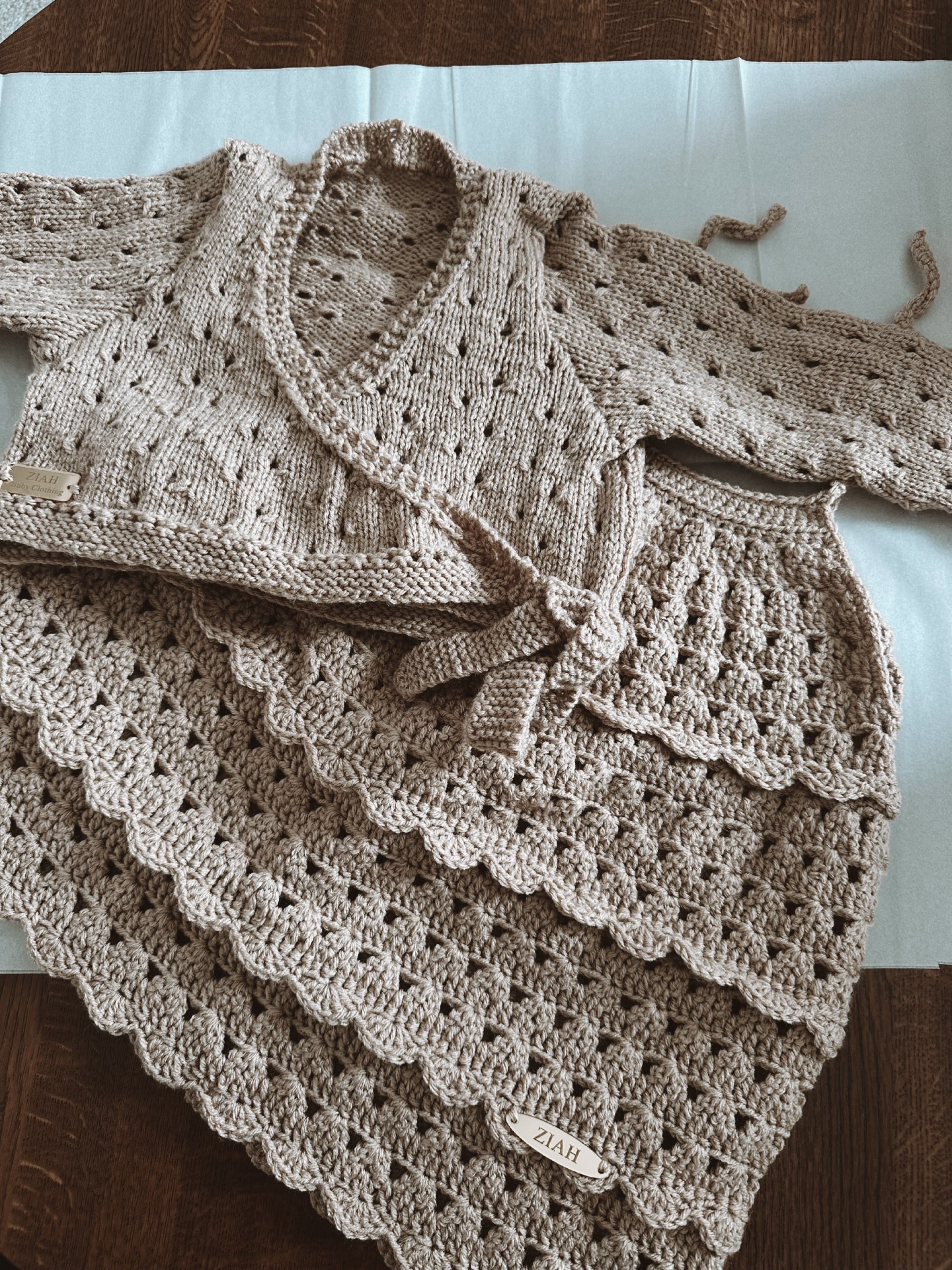 01- Frills & Floral Collection - The Pretty Ziah Cross Over Wrap Cardigan