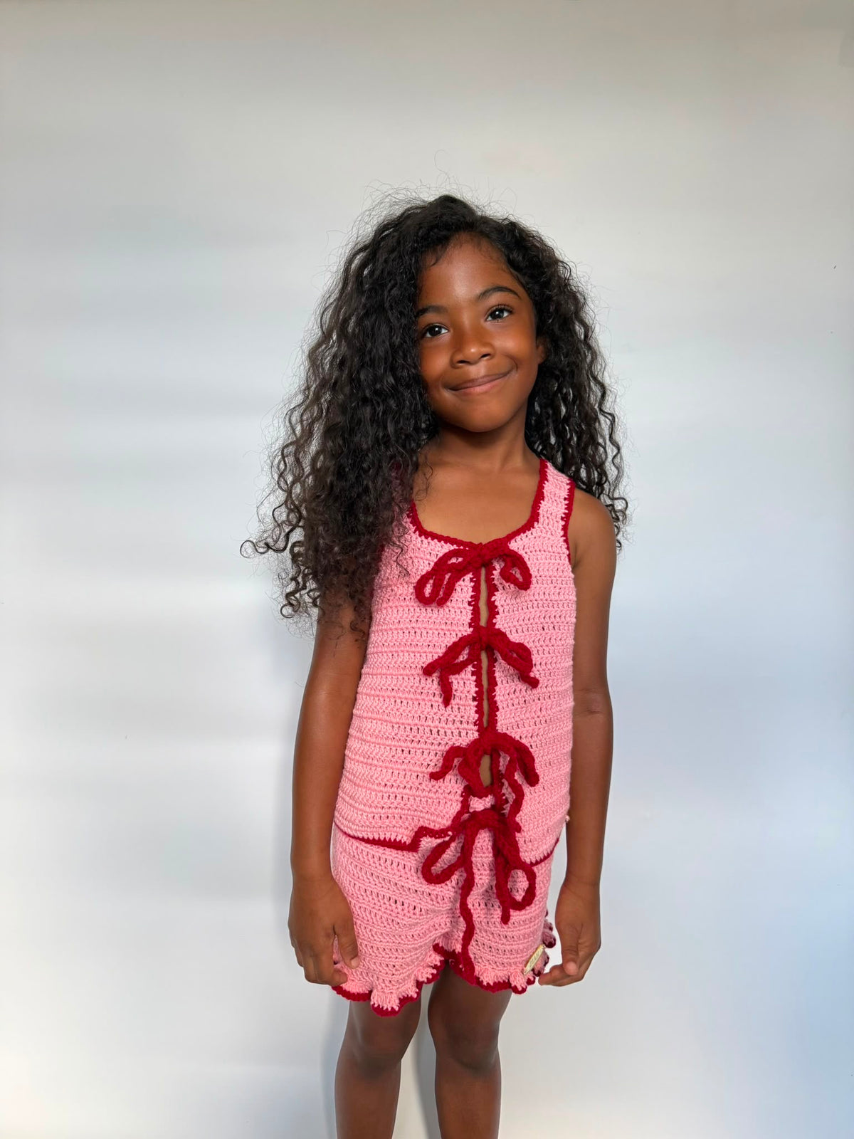 01 - Frills & Floral The Ziah Tie Frilly Hem Short & Top Set