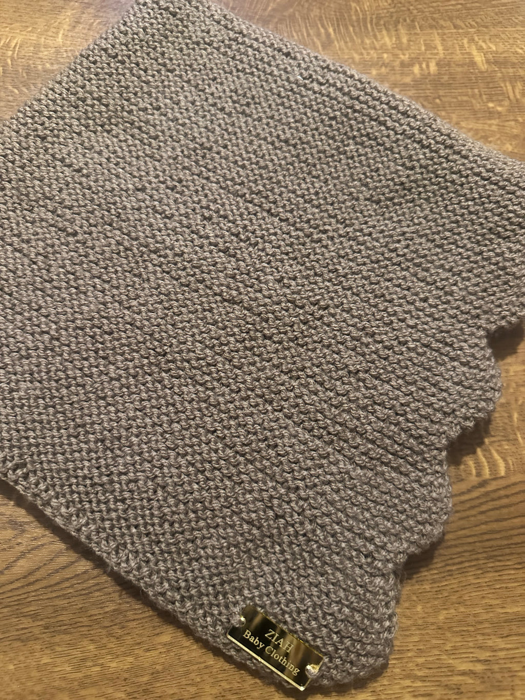 Cream Cloud Double Knit Ziah Blanket 10.5” x 28”