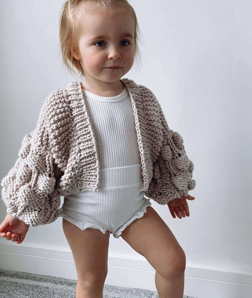 AW1 - Open Bubble Sleeve Cardigan