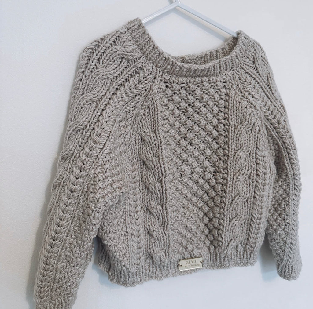 AW5 - Cable Knit Ziah Unisex Cardigan or Jumper