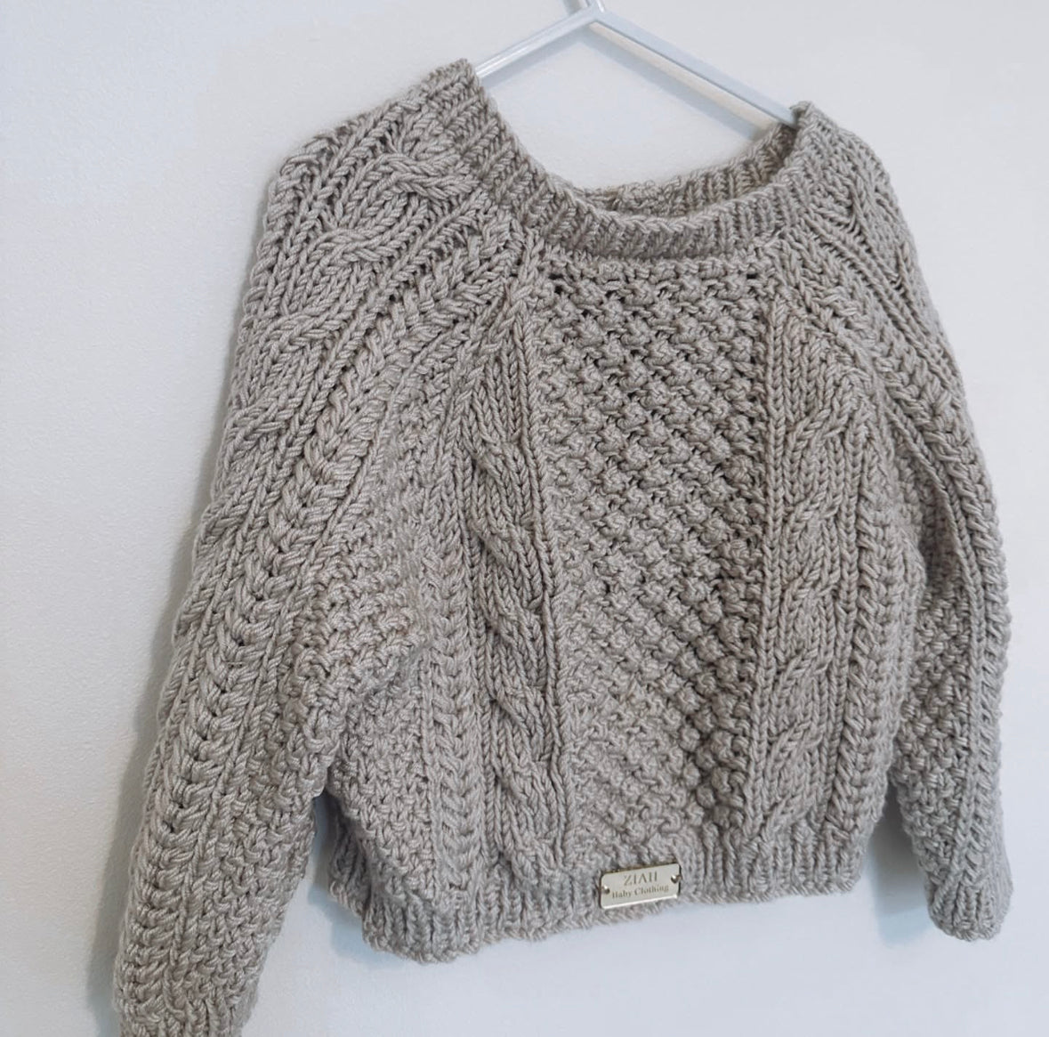 AW5 - Cable Knit Ziah Unisex Cardigan or Jumper