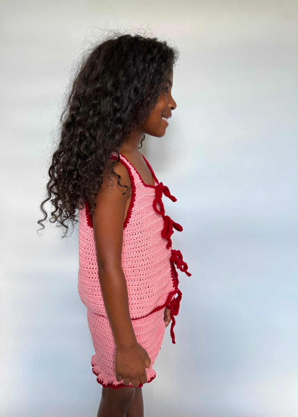 01 - Frills & Floral The Ziah Tie Frilly Hem Short & Top Set