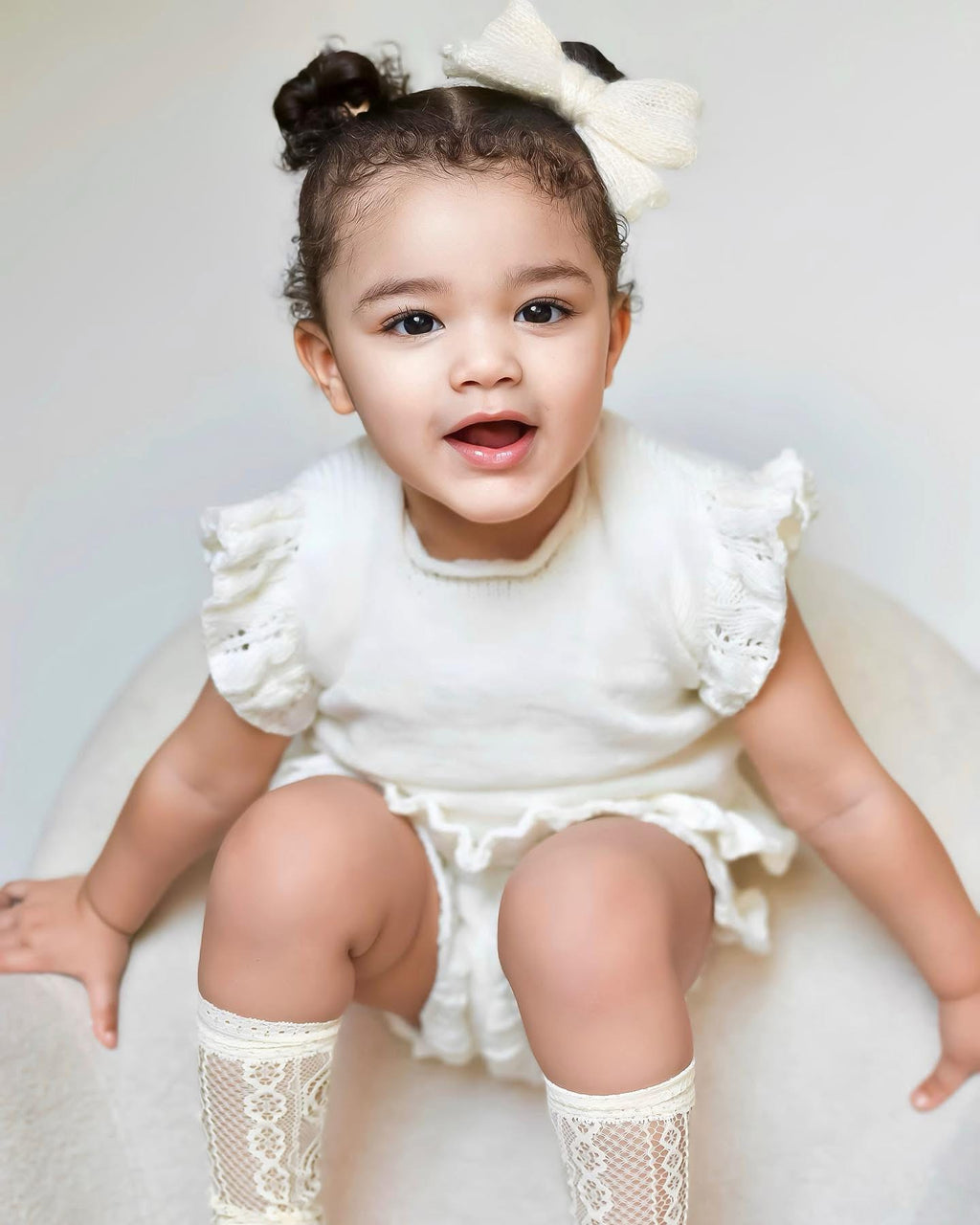 26S - Ziah Knitted Frilly Shorts