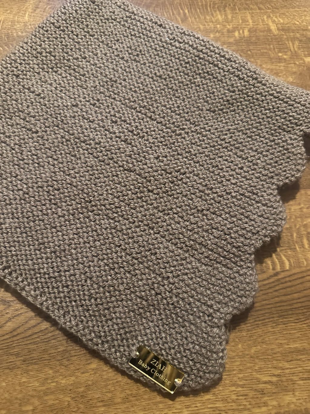Cream Cloud Double Knit Ziah Blanket 10.5” x 28”