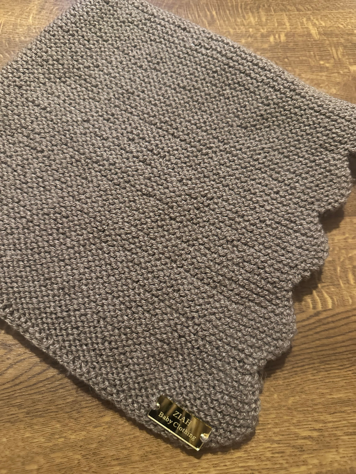 Cream Cloud Double Knit Ziah Blanket 10.5” x 28”