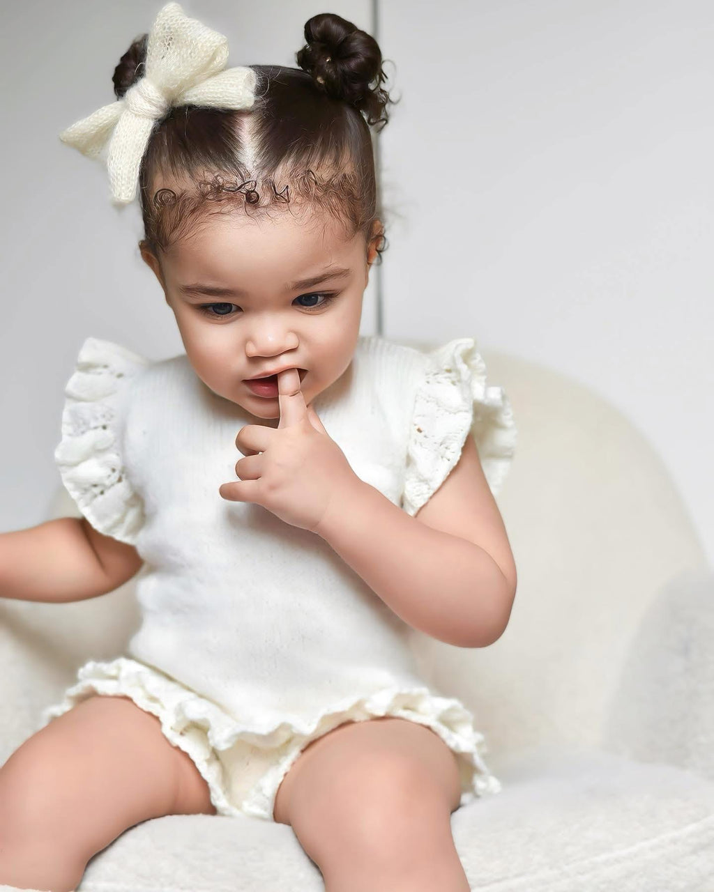 26S - Ziah Knitted Frilly Shorts