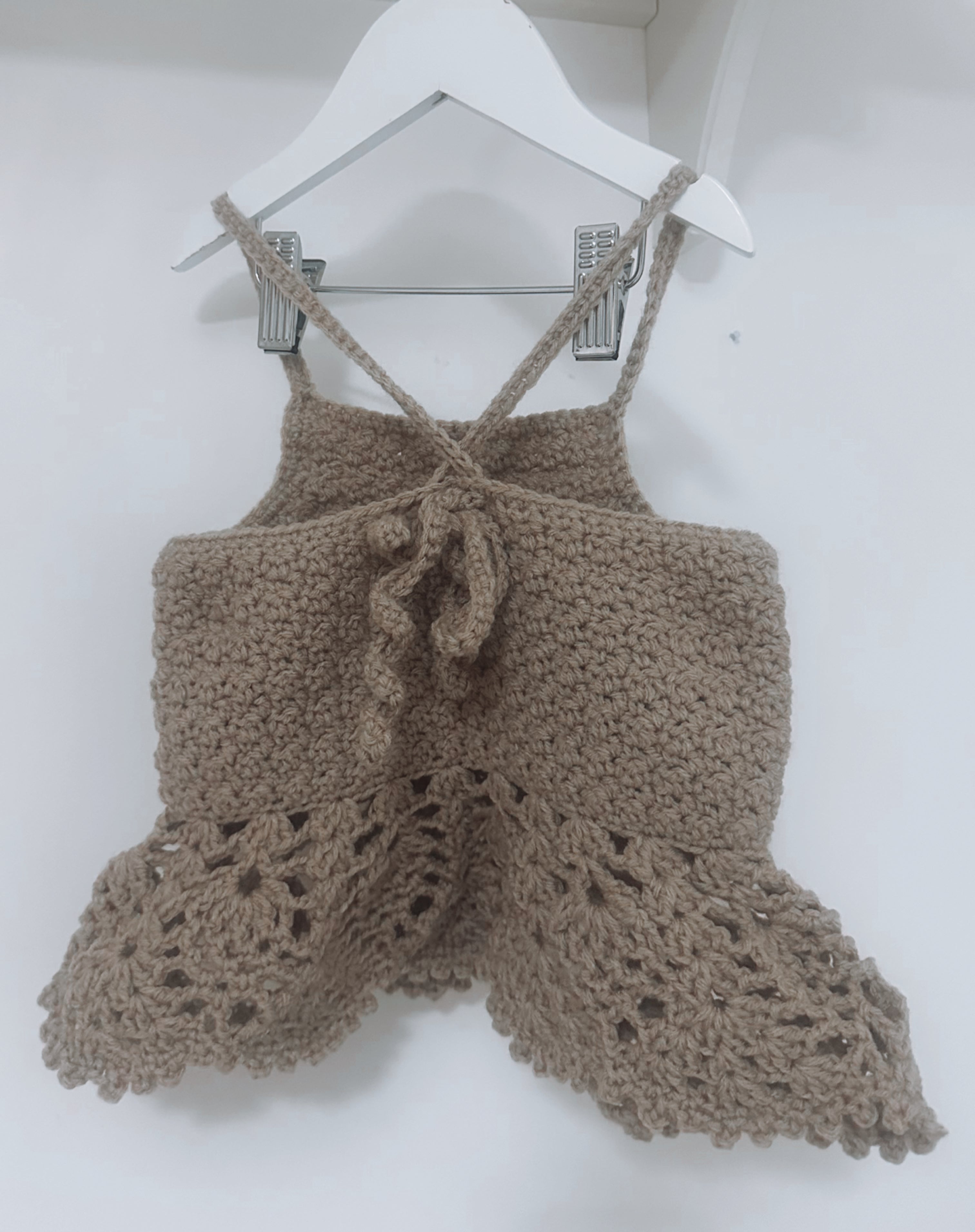 26S - Ziah Detailed Cross Crochet Top