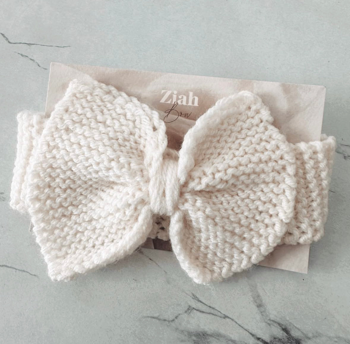 AW1 - Ziah Double Knit Bow Headband