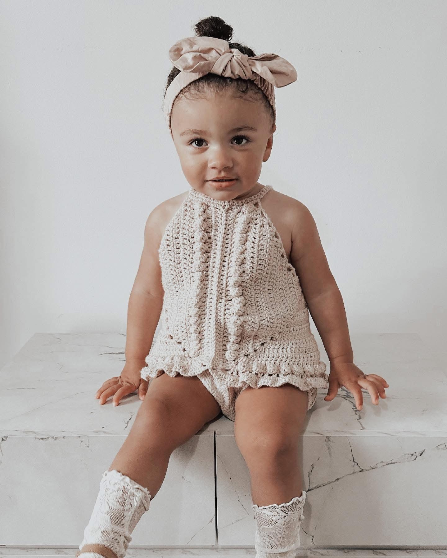 26S - Ziah Frill Bobble Crochet Top