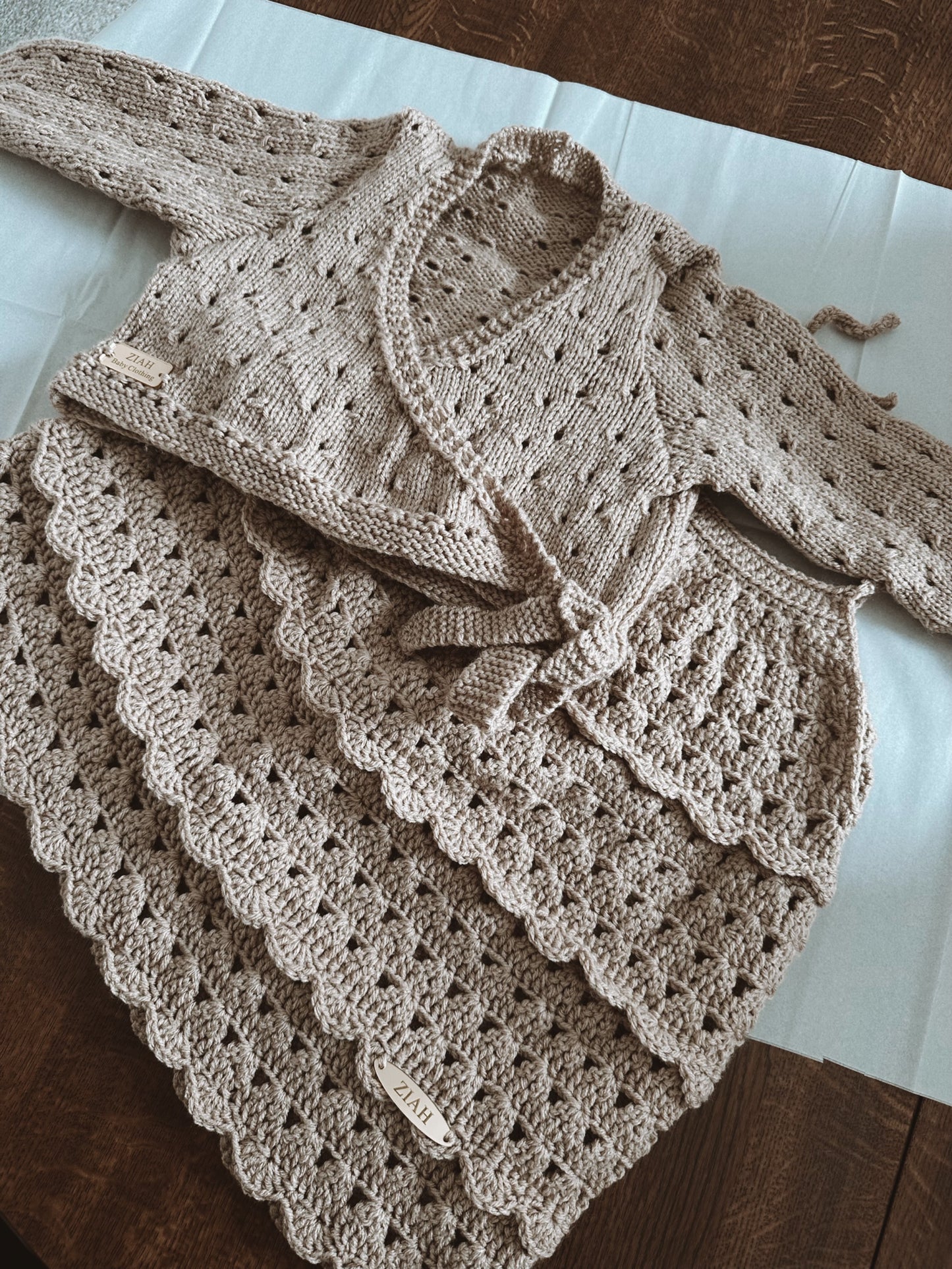 01- Frills & Floral Collection - The Pretty Ziah Cross Over Wrap Cardigan