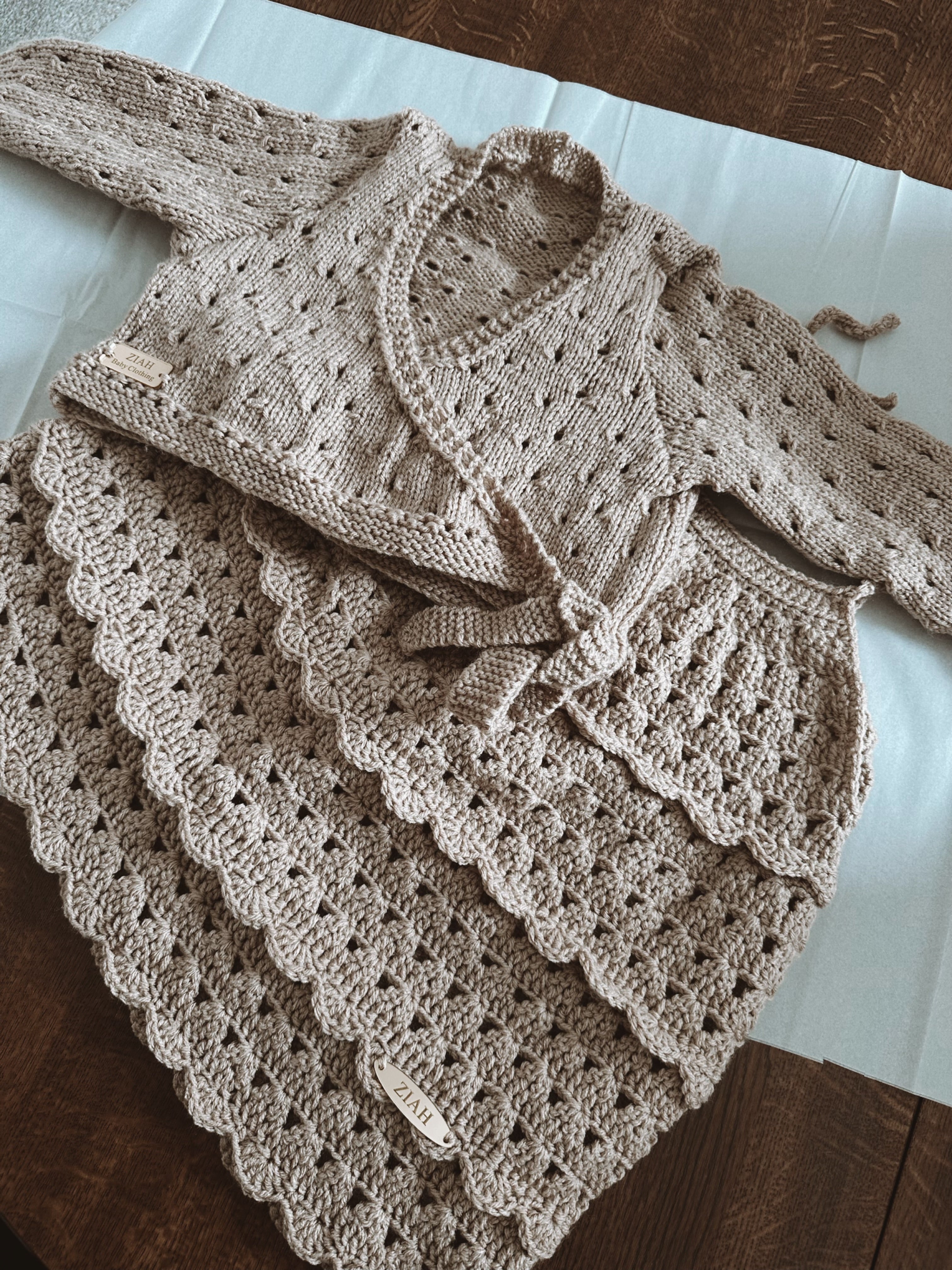 01- Frills & Floral Collection - The Pretty Ziah Cross Over Wrap Cardigan
