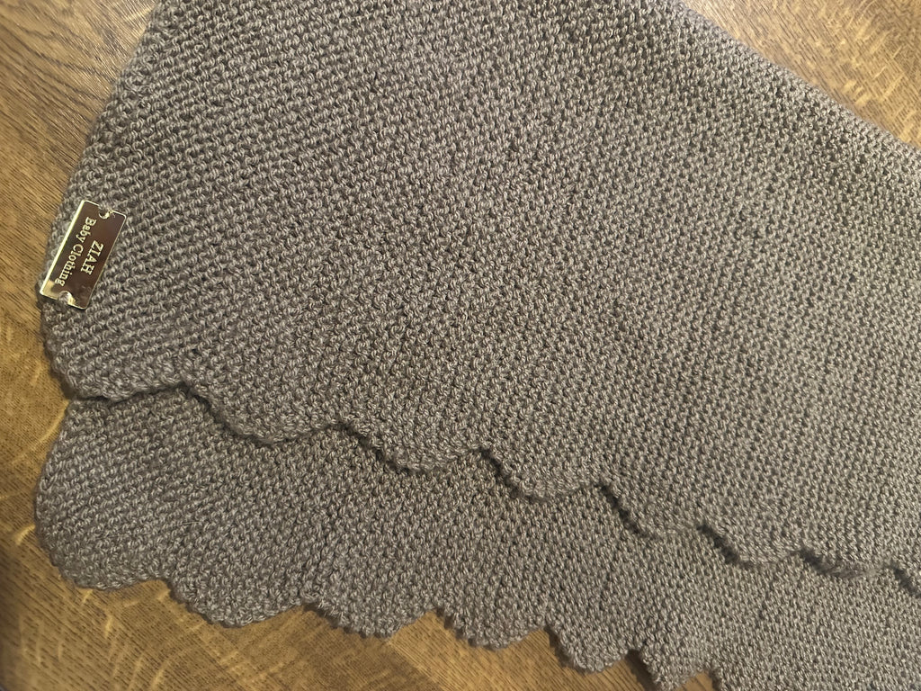 Cream Cloud Double Knit Ziah Blanket 10.5” x 28”